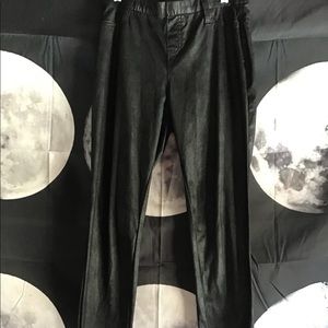 Faded Glory Size 4-6 Black Faux Leather Jeggings